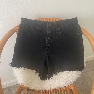 Madewell Black Denim Shorts